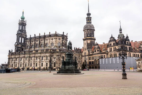 Dresden Germany December 2021 Beautiful Historical Buildings Theater Square Theaterplatz — Fotografia de Stock