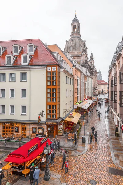 Dresden Germany December 2021 Scenic Winter View Rainy Day Dresden — Fotografia de Stock