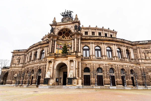 Historical Semperoper Building State Opera House Old Town Dresden Saxony — Stockfoto