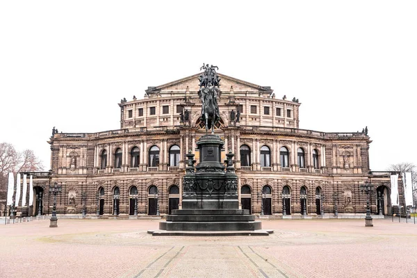 Dresden Germany December 2021 Historical Semperoper Building State Opera House — Zdjęcie stockowe