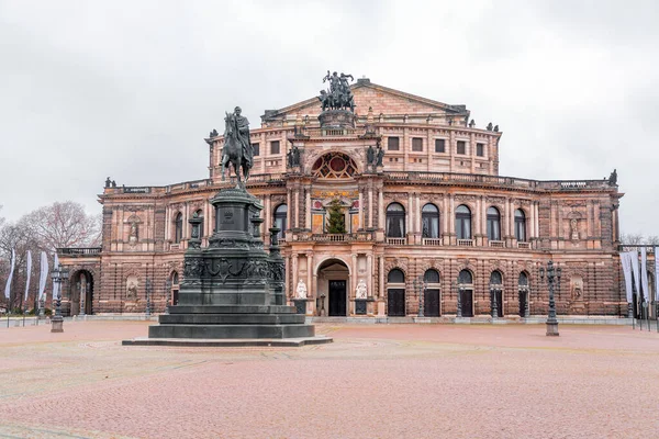 Dresden Germany December 2021 Historical Semperoper Building State Opera House — Zdjęcie stockowe