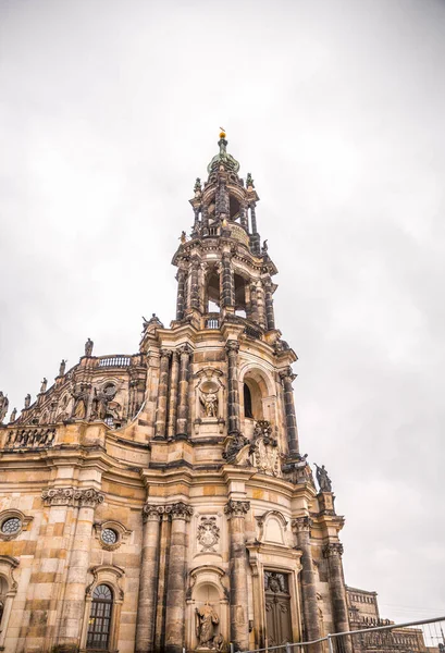 Exterior View Cathedral Holy Trinity Katolische Hofkirche Old Town Dresden — Fotografia de Stock