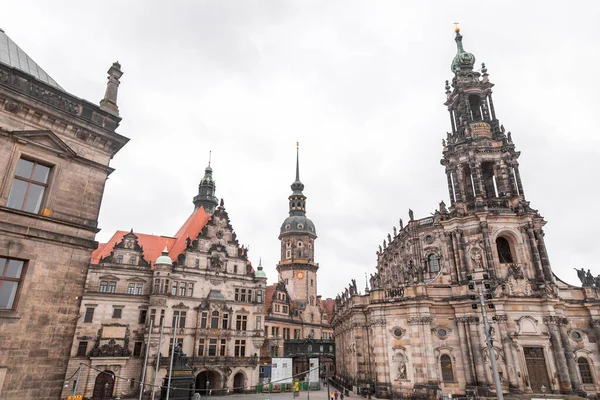 Dresden Germany December 2021 Exterior View Cathedral Holy Trinity Katolische — 图库照片