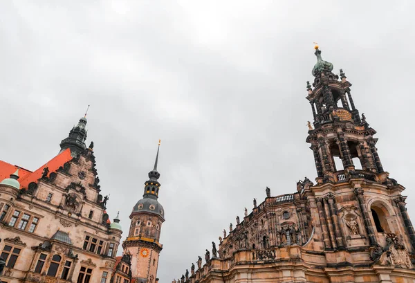 Exterior View Cathedral Holy Trinity Katolische Hofkirche Old Town Dresden — 图库照片