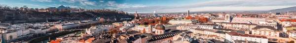 Salzburg Oostenrijk December 2021 Stadsgezicht Stad Salzburg Van Bovenaf Hoofdstad — Stockfoto