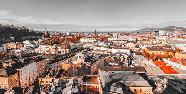 Панорамный Вид Город Зальцбург Сверху Столицу Зальцбурга Штат Австрия — стоковое фото