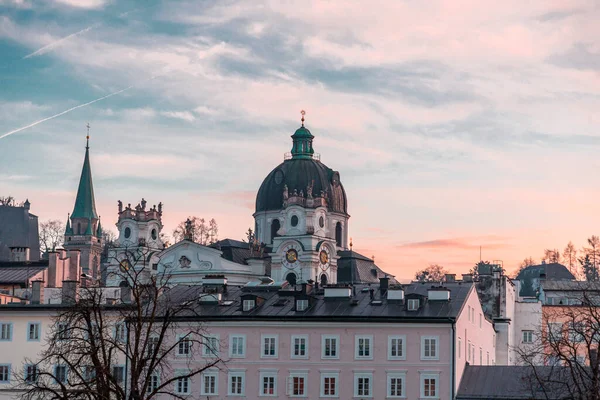 Cúpula Catedral Salzburgo Dom Salzburg Cidade Velha Altstadt Salzburg Áustria — Fotografia de Stock