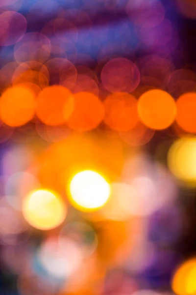 Colorful Circles City Lights Defocused Urban Lights Bokeh Background — Stock Photo, Image