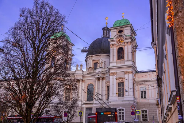 Salzburg Austria Dec 2021 Gereja Tritunggal Kudus Dreifaltigkeitskirche Sebuah Gereja — Stok Foto