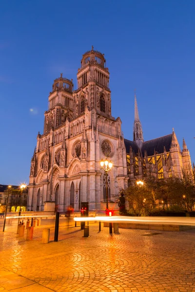 Орлеан Франция Января 2022 Года Orleans Cathedrale Французски Cathdrale Sainte — стоковое фото