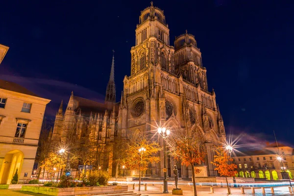 Орлеан Франция Января 2022 Года Orleans Cathedrale Французски Cathdrale Sainte — стоковое фото