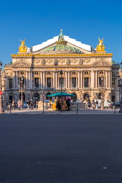 Paris França Janeiro 2022 Vista Frontal Famoso Garnier Palace Opera — Fotografia de Stock