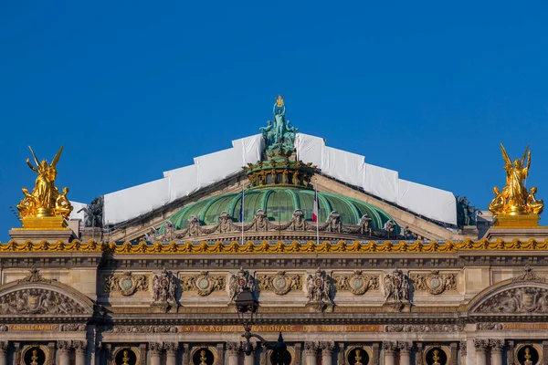 París Francia Enero 2022 Vista Frontal Del Famoso Palacio Garnier — Foto de Stock