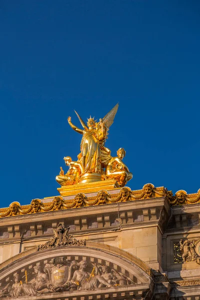 París Francia Enero 2022 Vista Frontal Del Famoso Palacio Garnier — Foto de Stock