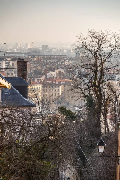 Lyon Francie Ledna 2022 Výhled Ulice Budovy Starém Městě Lyon — Stock fotografie