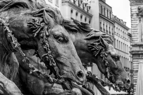 Fontaine Bartholdi Uma Fonte Esculpida Por Frederic Auguste Bartholdi Realizada — Fotografia de Stock