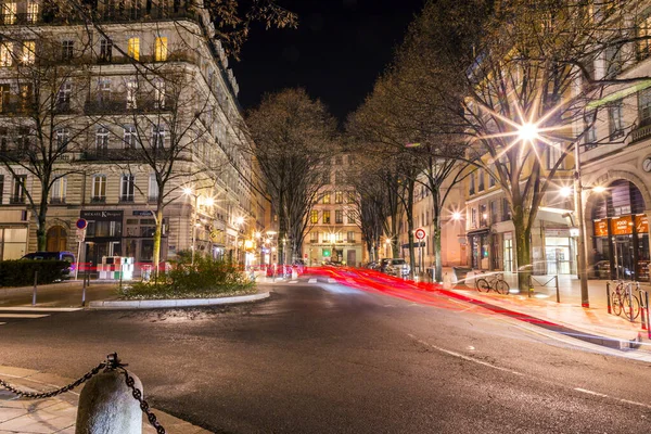 Lyon Francie Ledna 2022 Výhled Ulice Budovy Noci Starém Městě — Stock fotografie