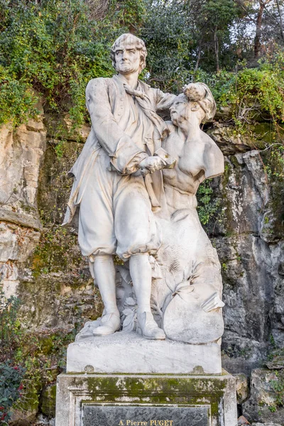 Marselha França Janeiro 2022 Estátua Pierre Puget 1620 1694 Pintor — Fotografia de Stock