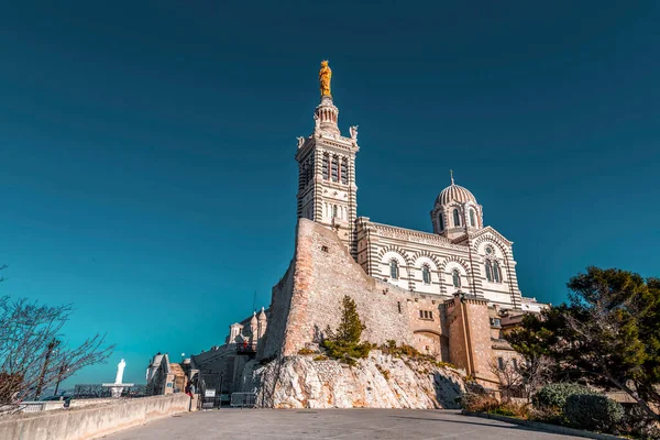 Marseille Frankrike Januari 2022 Notre Dame Garde Eller Bonne Mere — Stockfoto