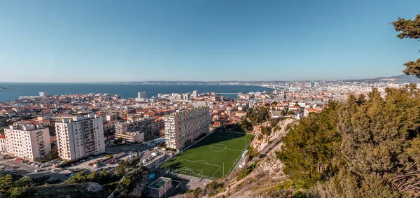 Marseille France Janvier 2022 Vue Aérienne Ville Marseille Par Une — Photo