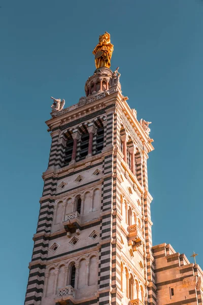 노트르담드라 가르드 Notre Dame Garde Bonne Mere 프랑스 마르세유에 성당으로 — 스톡 사진