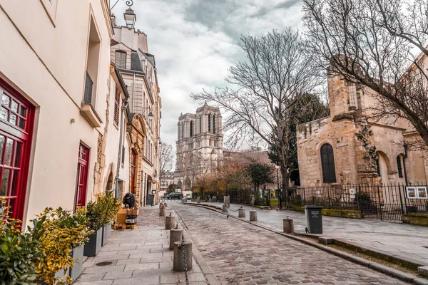 Paris França Janeiro 2022 Notre Dame Paris Uma Catedral Católica — Fotografia de Stock