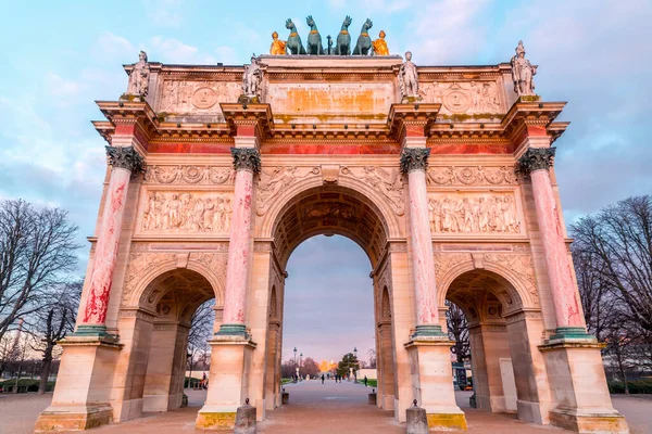 Parijs Frankrijk Jan 2022 Arc Triomphe Carrousel Een Triomfboog Parijs — Stockfoto