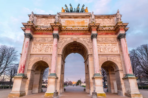 Arc Triomphe Carrousel Een Triomfboog Parijs Gelegen Place Carrousel Een — Stockfoto