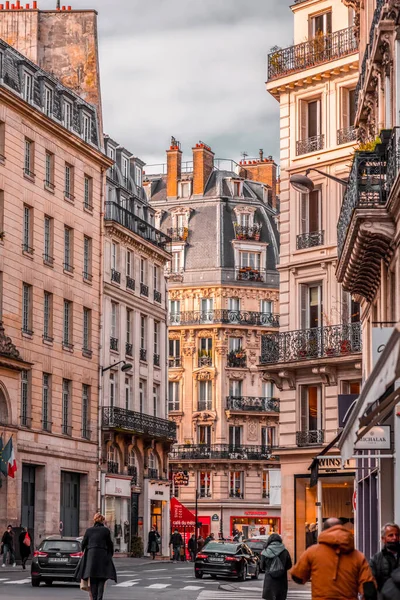 Париж Франція Січня 2022 Року Загальна Вулиця Парижа Столиці Франції — стокове фото