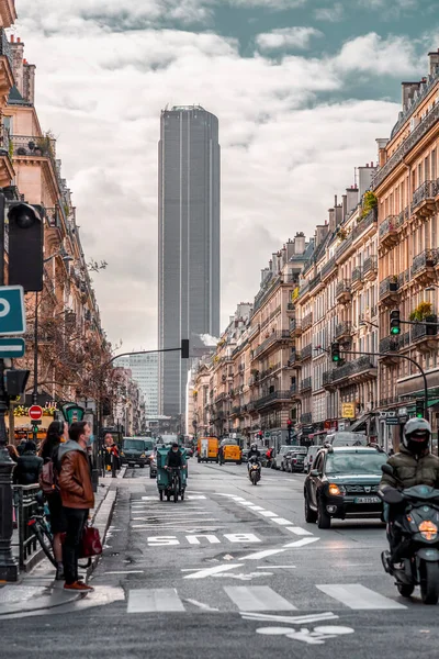 Parigi Francia Gennaio 2022 Vista Generale Sulla Strada Parigi Capitale — Foto Stock