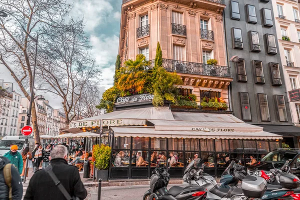 Paris França Janeiro 2022 Vista Geral Rua Paris Capital Francesa — Fotografia de Stock