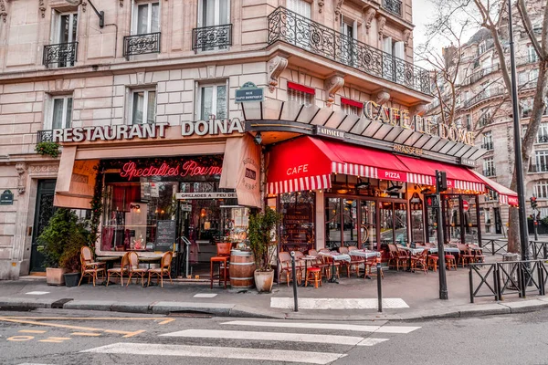 Paris França Janeiro 2022 Vista Geral Rua Paris Capital Francesa — Fotografia de Stock