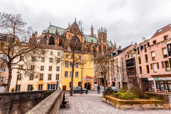 Metz France January 2022 Metz Cathedral Cathedral Saint Stephen Roman — Stock Photo, Image