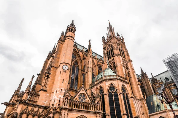 Metz Cathedral Або Собор Святого Стефана Католицький Собор Меці Столиці — стокове фото