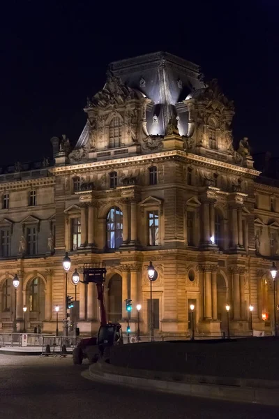 París Francia Ene 2022 Pirámide Vidrio Del Museo Del Louvre — Foto de Stock