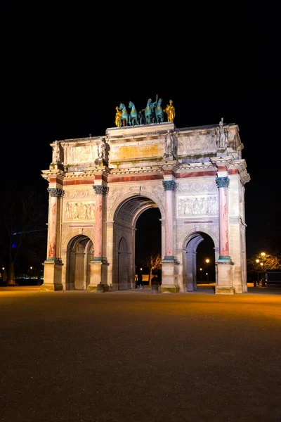 Arc Triomphe Carrousel Een Triomfboog Parijs Gelegen Place Carrousel Een — Stockfoto