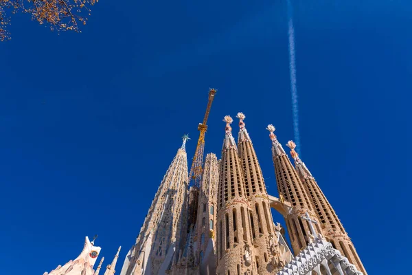 Außenansicht Der Sagrada Familia Einer Großen Unvollendeten Basilika Stadtteil Eixample — Stockfoto