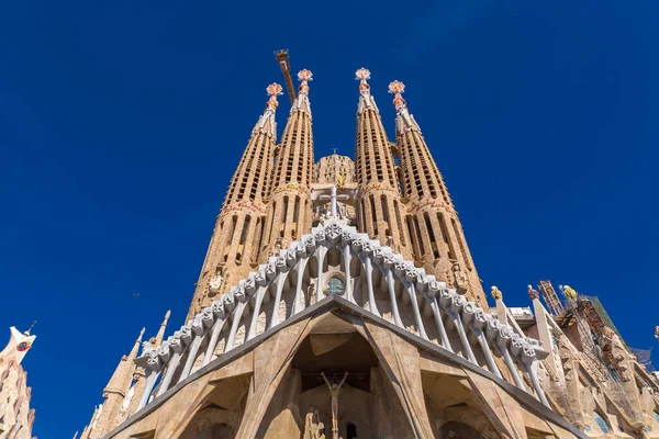 Außenansicht Der Sagrada Familia Einer Großen Unvollendeten Basilika Stadtteil Eixample — Stockfoto