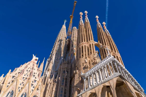 Außenansicht Der Sagrada Familia Einer Großen Unvollendeten Basilika Stadtteil Eixample — Stockfoto