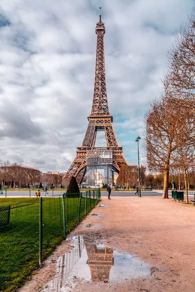 París Francia Ene 2022 Icónica Torre Eiffel Soleado Día Invierno —  Fotos de Stock