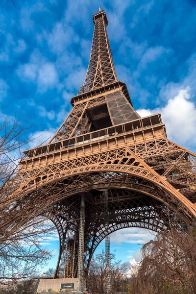 Paris France Jan 2022 Emblématique Tour Eiffel Par Une Journée — Photo