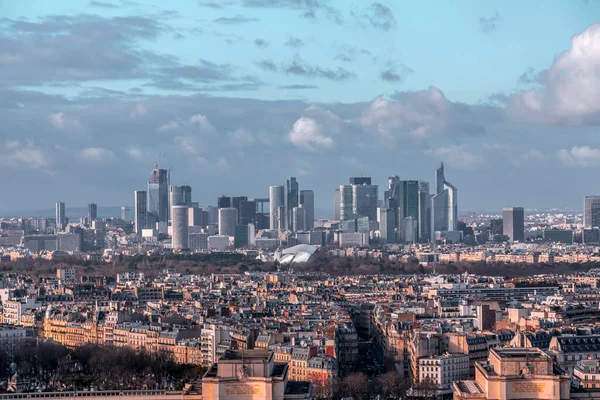 Parijs Frankrijk Januari 2022 Luchtfoto Van Parijs Franse Hoofdstad Vanaf — Stockfoto