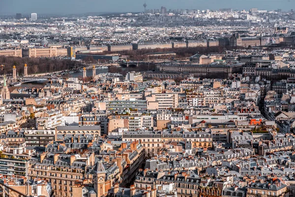 Paris Frankreich Januar 2022 Luftaufnahme Der Französischen Hauptstadt Paris Von — Stockfoto