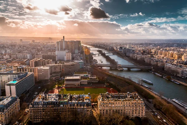 Paris Frankrike Januari 2022 Flygfoto Över Paris Den Franska Huvudstaden — Stockfoto