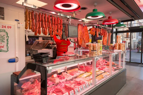 Zaragoza España Febrero 2022 Vista Interior Del Mercado Central Mercado — Foto de Stock