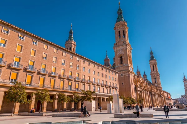 Zaragoza Spanien Februari 2022 Katedralen Basilikan Vår Fru Pelaren Romersk — Stockfoto