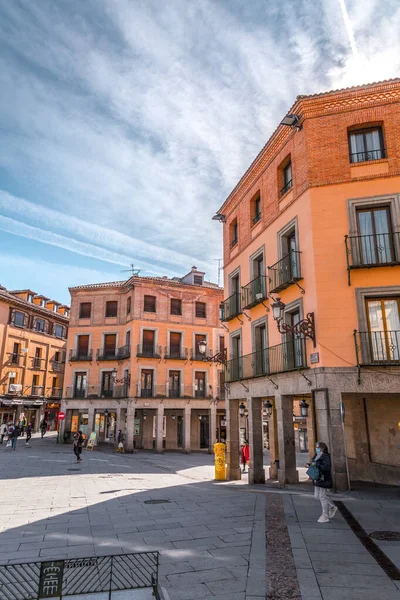 Segovia España Febrero 2022 Arquitectura Tradicional Española Casco Antiguo Segovia — Foto de Stock