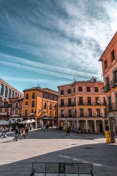 Segóvia Espanha Fevereiro 2022 Arquitetura Tradicional Espanhola Cidade Velha Segóvia — Fotografia de Stock