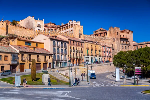 Segovia Spagna Febbraio 2022 Architettura Tradizionale Spagnola Nel Centro Storico — Foto Stock