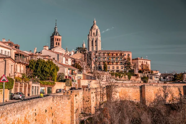 Segovia Spain Feb 2022 Cityscape View Ancient City Segovia Tower — Stock Photo, Image